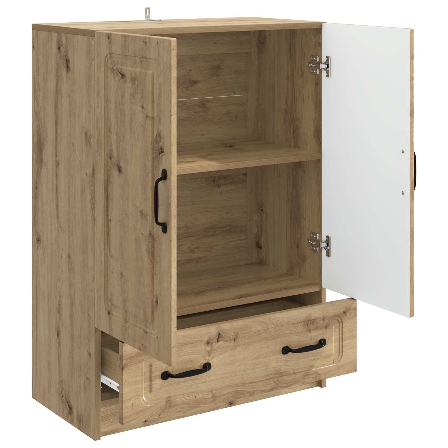 Sideboard med låda Artisan-ek 66 x 34,5 x 92 cm Konstruerat trä