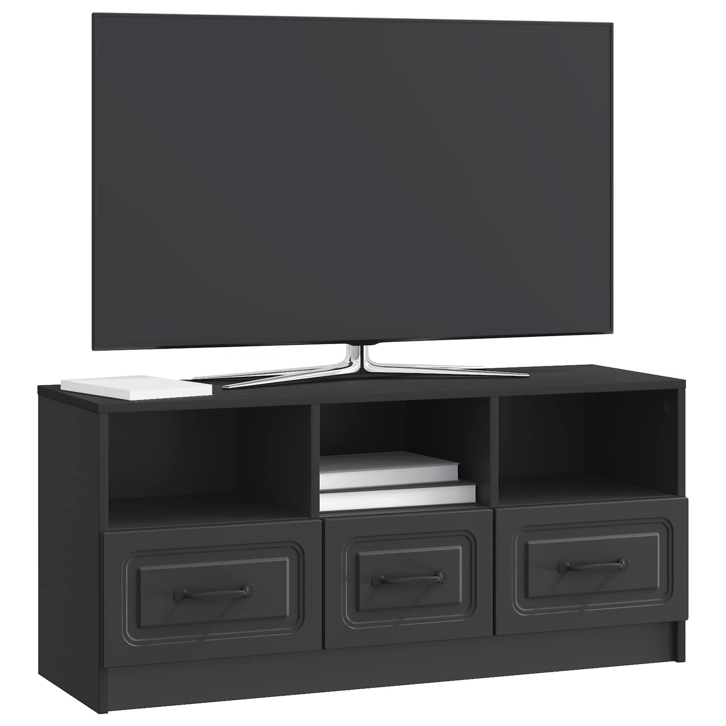 TV-skåp med låda Svart 102 x 34,5 x 47 cm Konstruerat trä