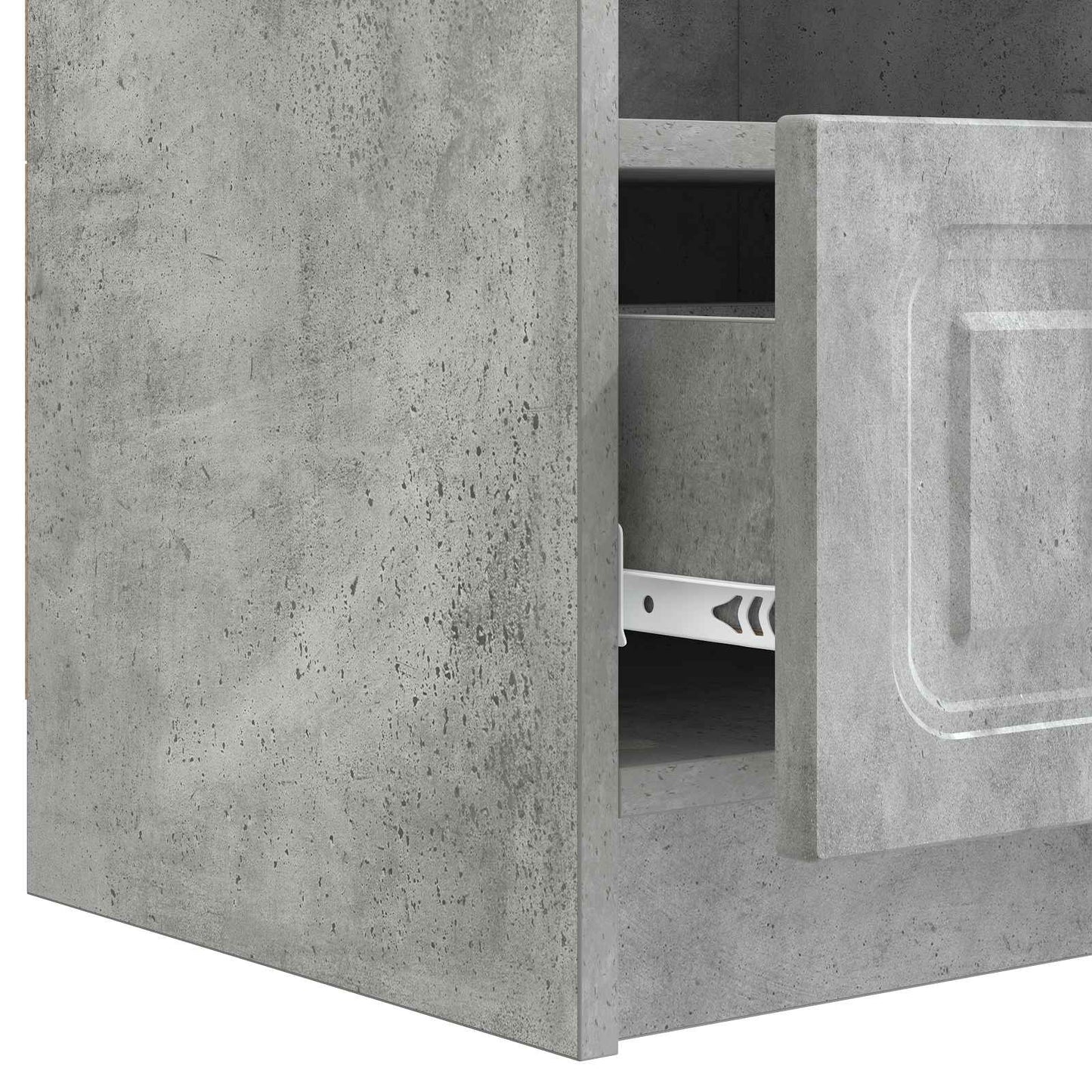 TV-skåp med låda Betonggrå 102 x 34,5 x 47 cm Konstruerat trä