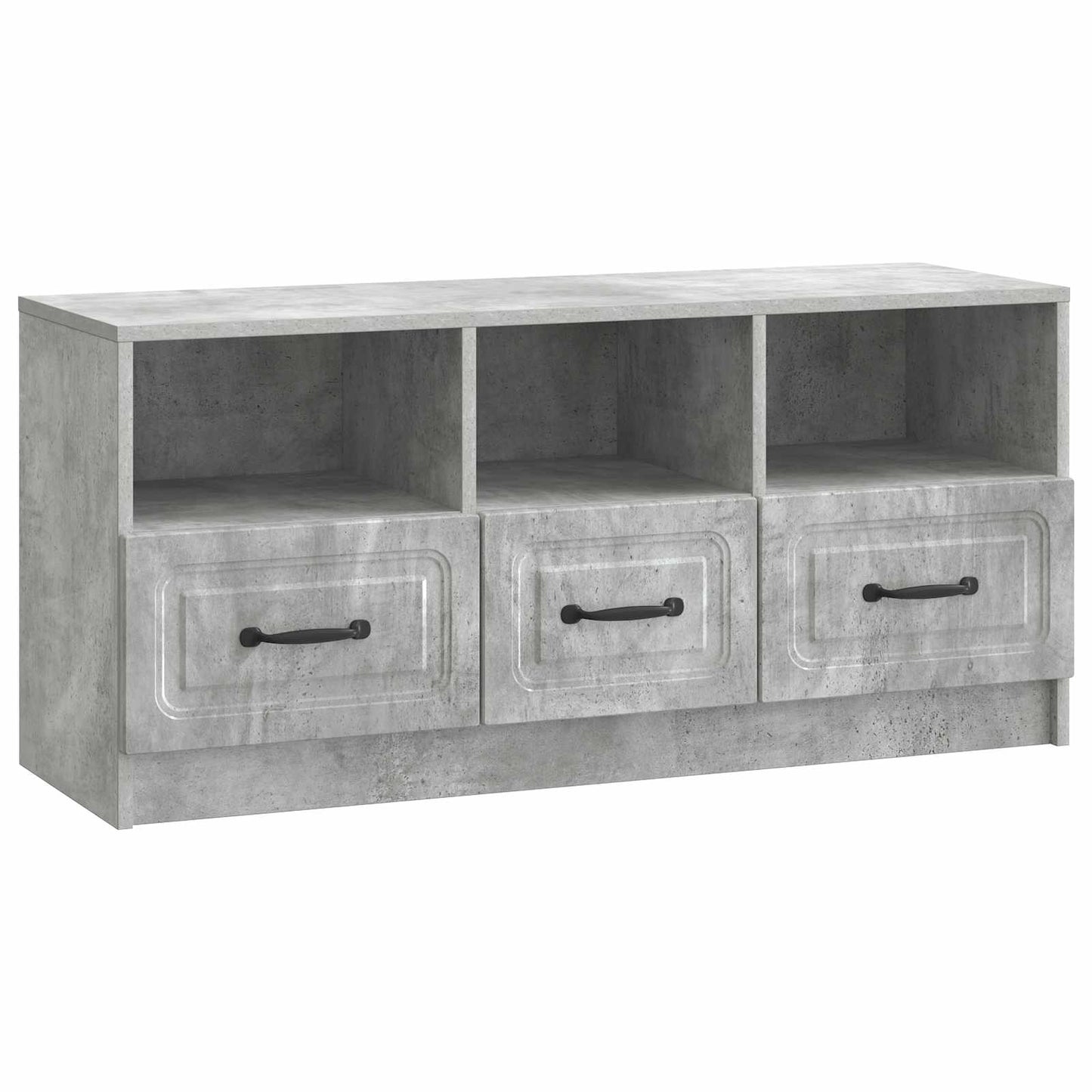 TV-skåp med låda Betonggrå 102 x 34,5 x 47 cm Konstruerat trä