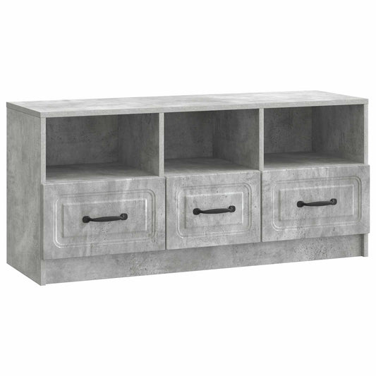 TV-skåp med låda Betonggrå 102 x 34,5 x 47 cm Konstruerat trä