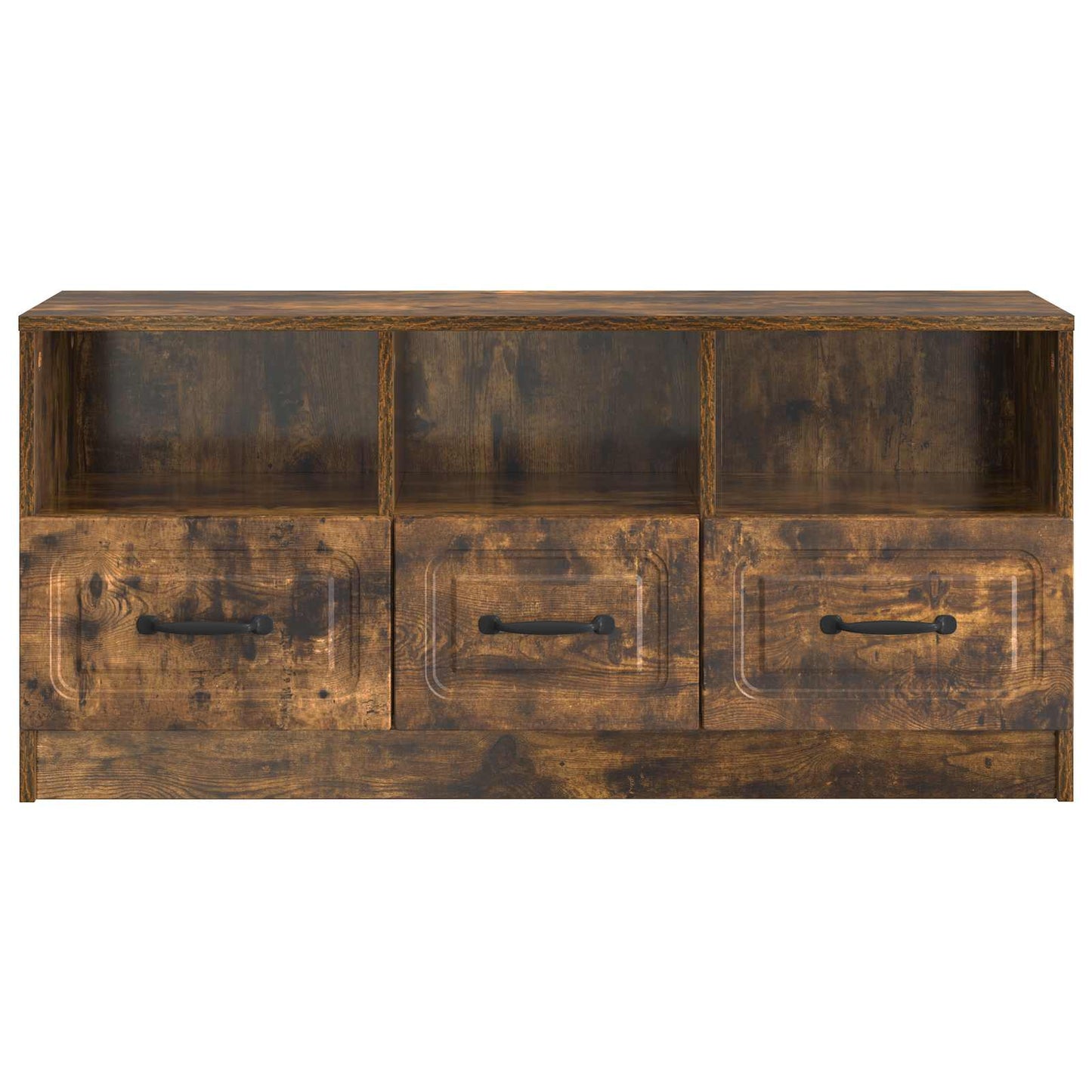 TV-skåp med låda Rökt ek 102 x 34,5 x 47 cm Konstruerat trä