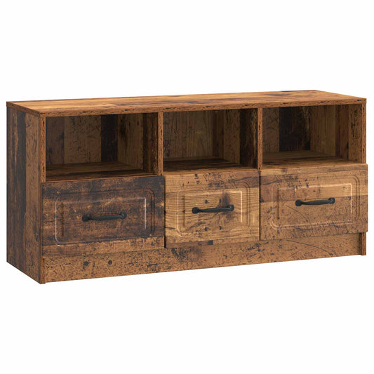 TV-skåp med låda Gammalt trä 102 x 34,5 x 47 cm Konstruerat trä
