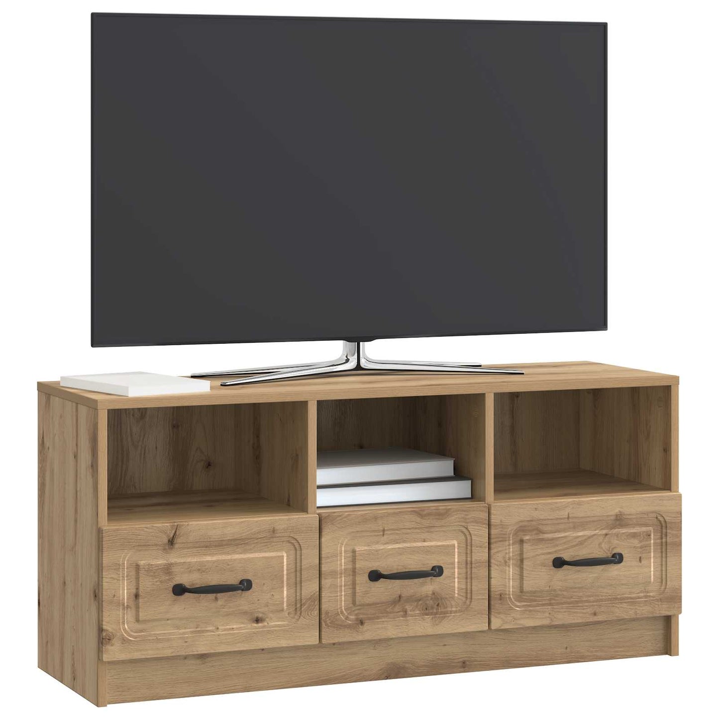 TV-skåp med låda Artisan-ek 102 x 34,5 x 47 cm Konstruerat trä