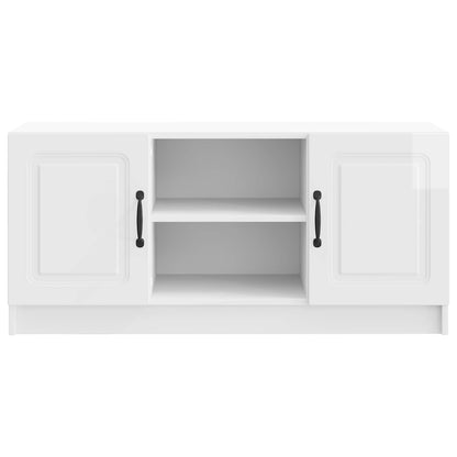 TV-skåp Vit högglans 102 x 34,5 x 47 cm Konstruerat trä