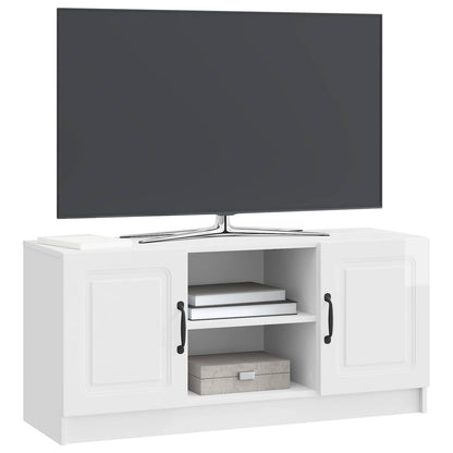 TV-skåp Vit högglans 102 x 34,5 x 47 cm Konstruerat trä