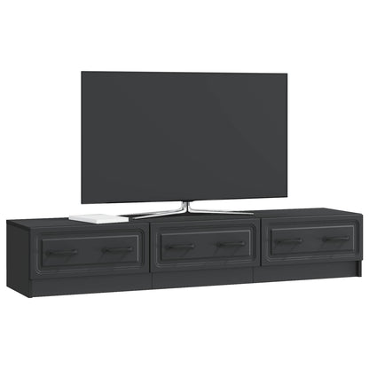 TV-skåp med låda Svart 147 x 34,5 x 27 cm Konstruerat trä