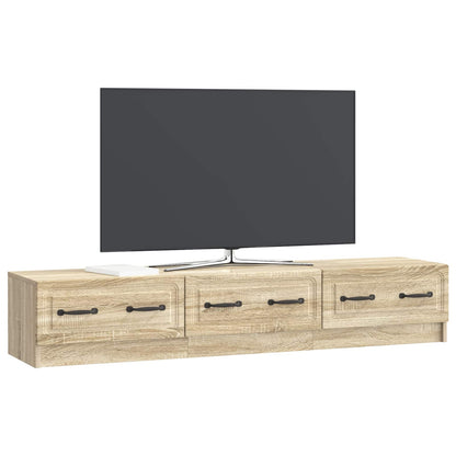TV-skåp med låda Sonoma-ek 147 x 34,5 x 27 cm Konstruerat trä