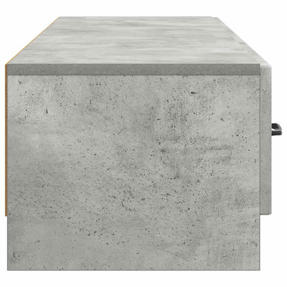 TV-skåp med låda Betonggrå 147 x 34,5 x 27 cm Konstruerat trä