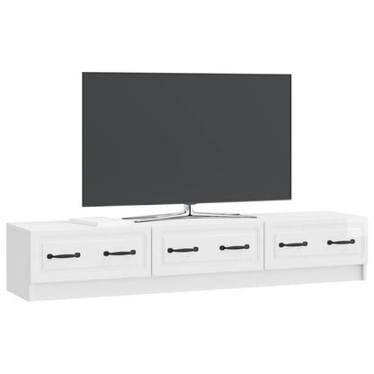 TV-skåp Vit högglans 147 x 34,5 x 27 cm Konstruerat trä