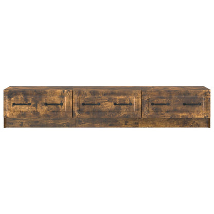 TV-skåp med låda Rökt ek 147 x 34,5 x 27 cm Konstruerat trä