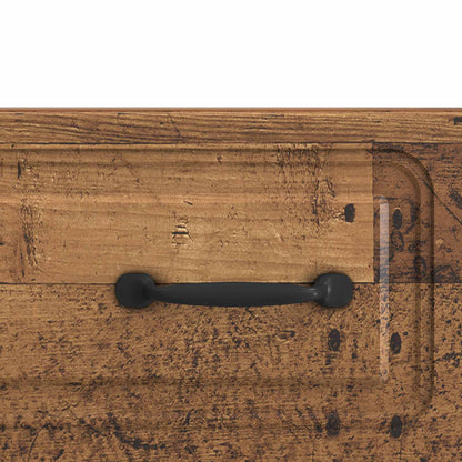 TV-skåp med låda Gammalt trä 147 x 34,5 x 27 cm Konstruerat trä