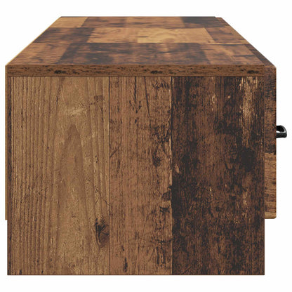 TV-skåp med låda Gammalt trä 147 x 34,5 x 27 cm Konstruerat trä