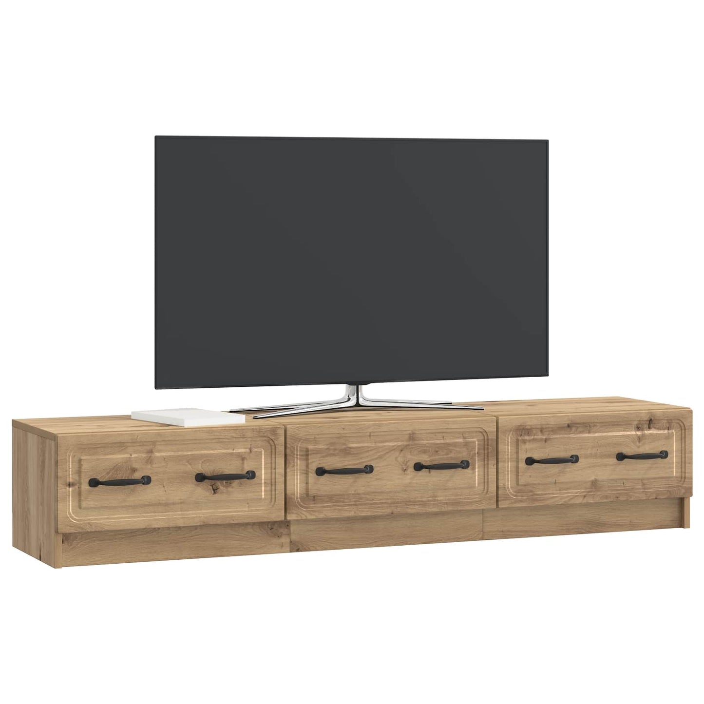 TV-skåp med låda Artisan-ek 147 x 34,5 x 27 cm Konstruerat trä
