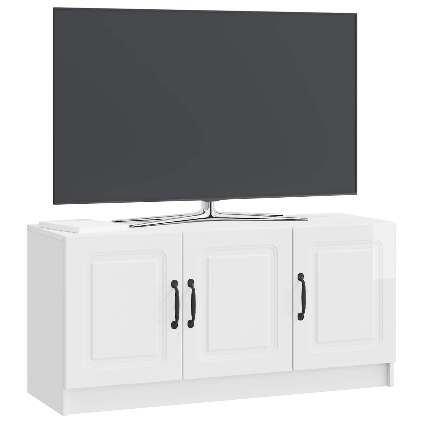 TV-skåp Vit högglans 99 x 34,5 x 47 cm Konstruerat trä
