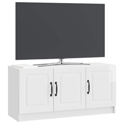 TV-skåp Vit högglans 99 x 34,5 x 47 cm Konstruerat trä