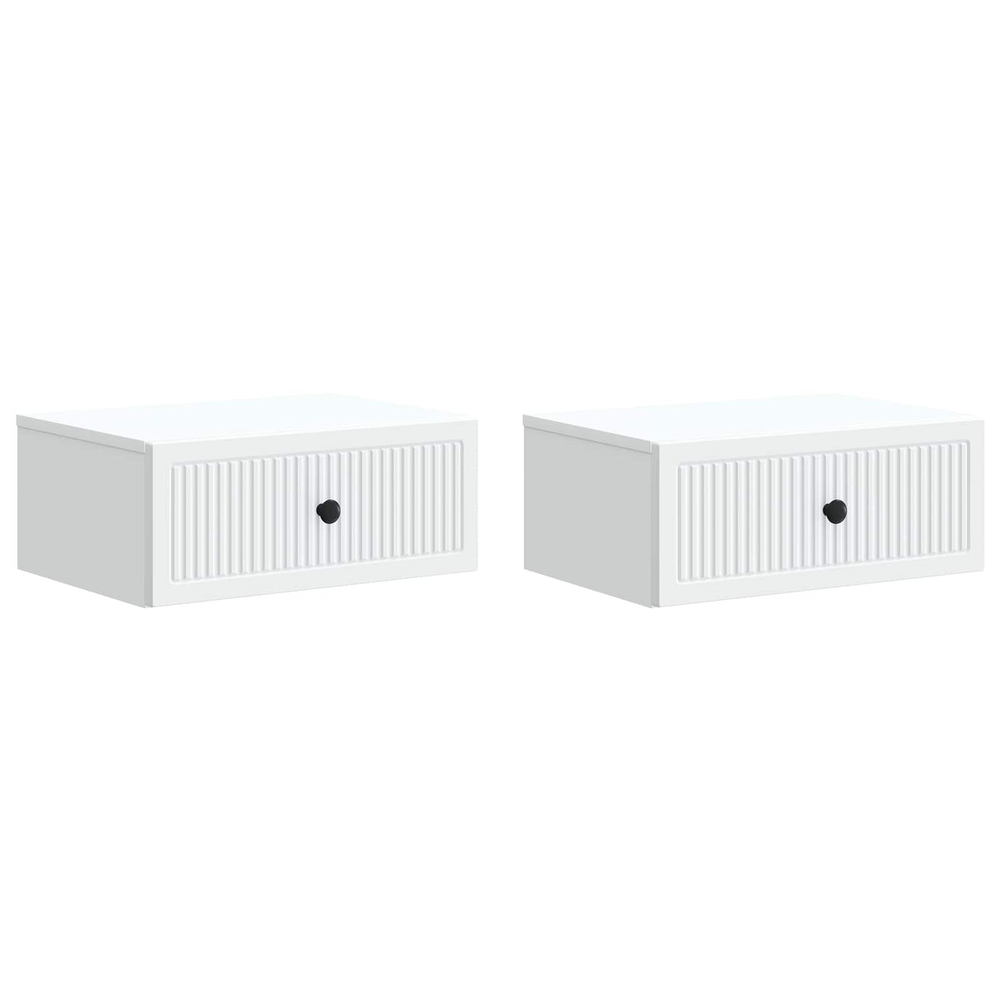 Nattduksbord 2 pcs Vit 49 x 34,5 x 20 cm Konstruerat trä