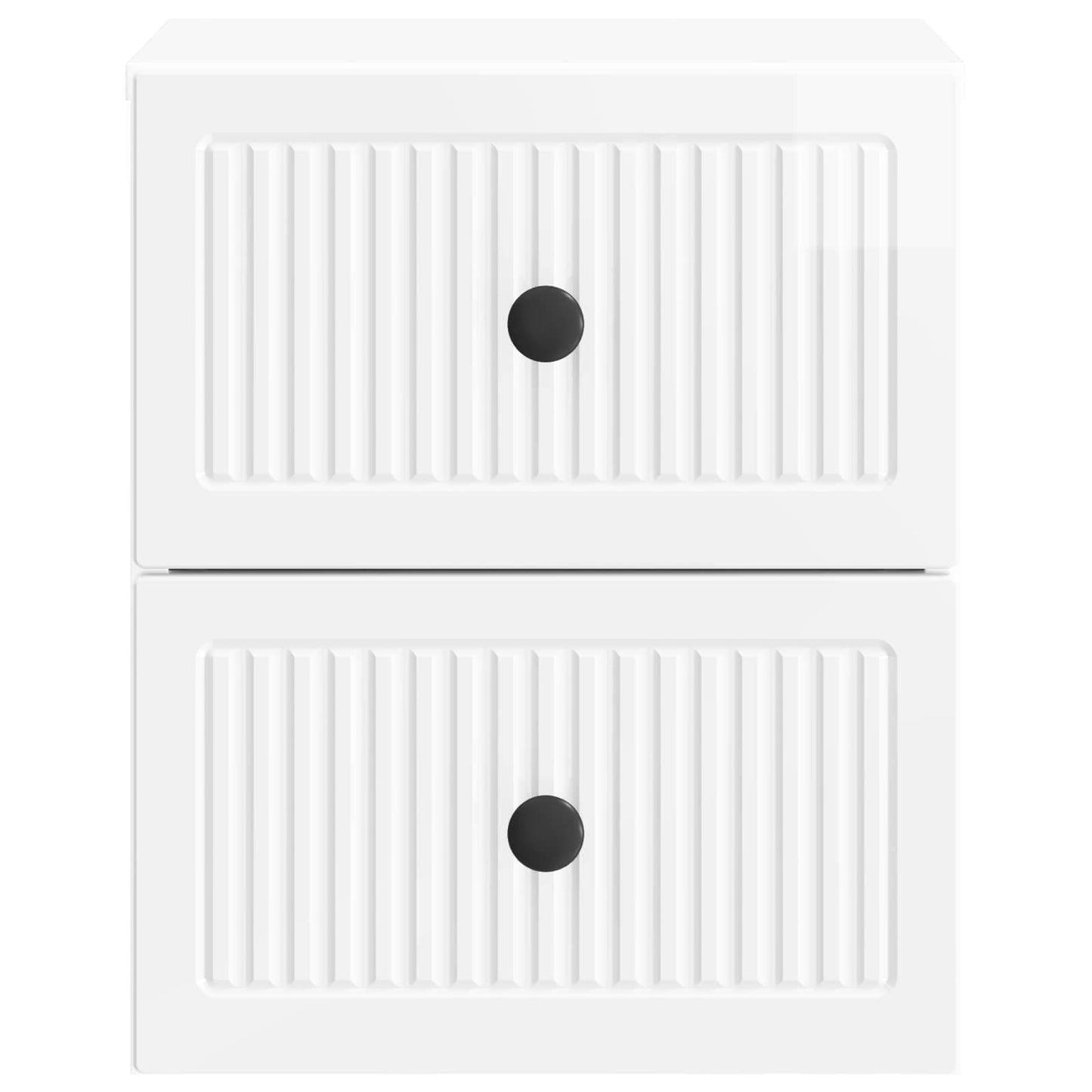 Väggmonterat Sängbord 2 pcs Vit högglans 33 x 34,5 x 40 cm