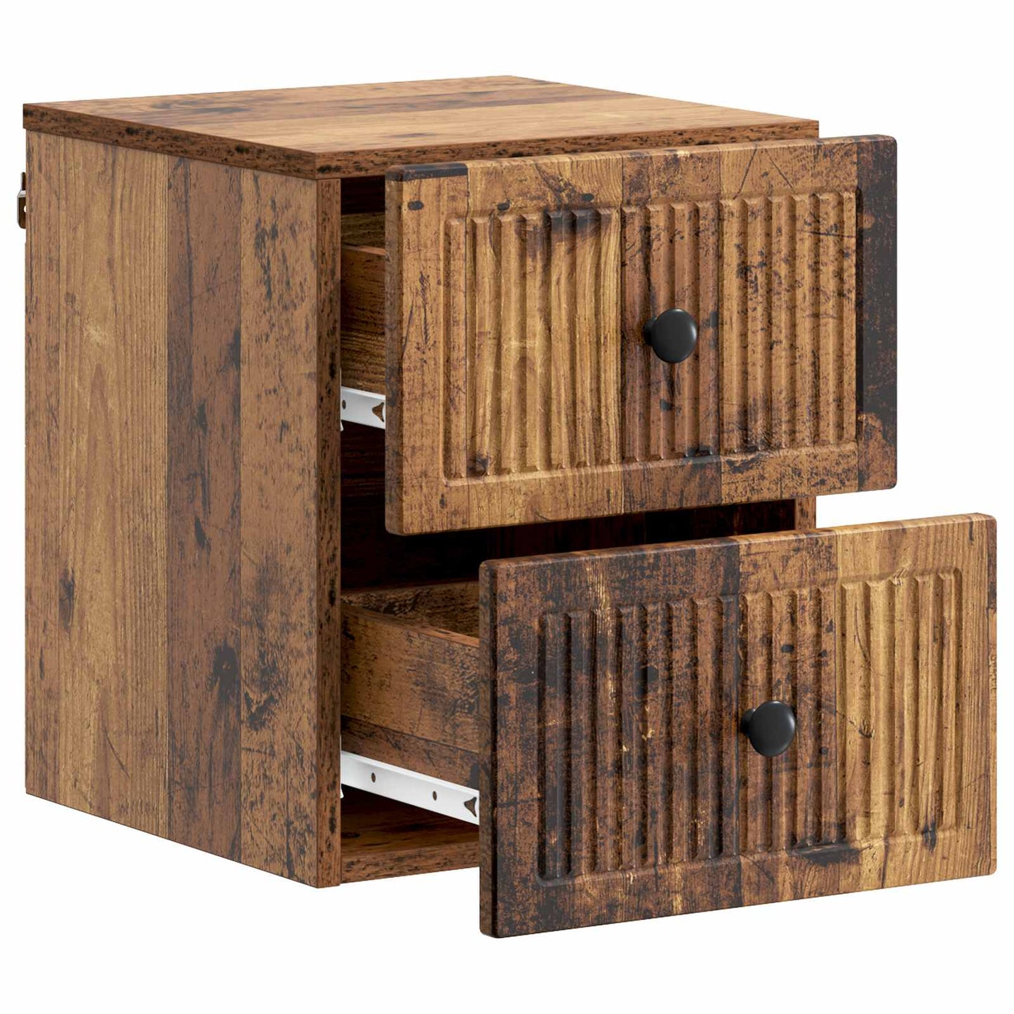 Väggmonterat Sängbord 2 pcs Gammalt trä 33 x 34,5 x 40 cm