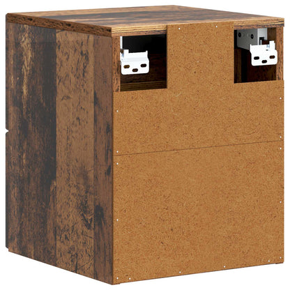 Väggmonterat Sängbord 2 pcs Gammalt trä 33 x 34,5 x 40 cm