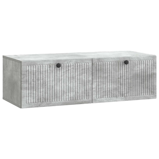 Väggmonterad TV-bänk Betonggrå 98 x 41 x 30 cm Konstruerat trä