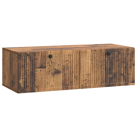 Väggmonterad TV-bänk Väggmonterad Gammalt trä 98 x 41 x 30 cm