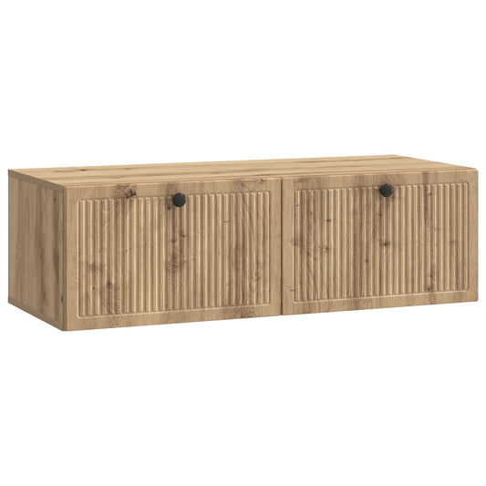 Väggmonterad TV-bänk Artisan-ek 98 x 41 x 30 cm Konstruerat trä