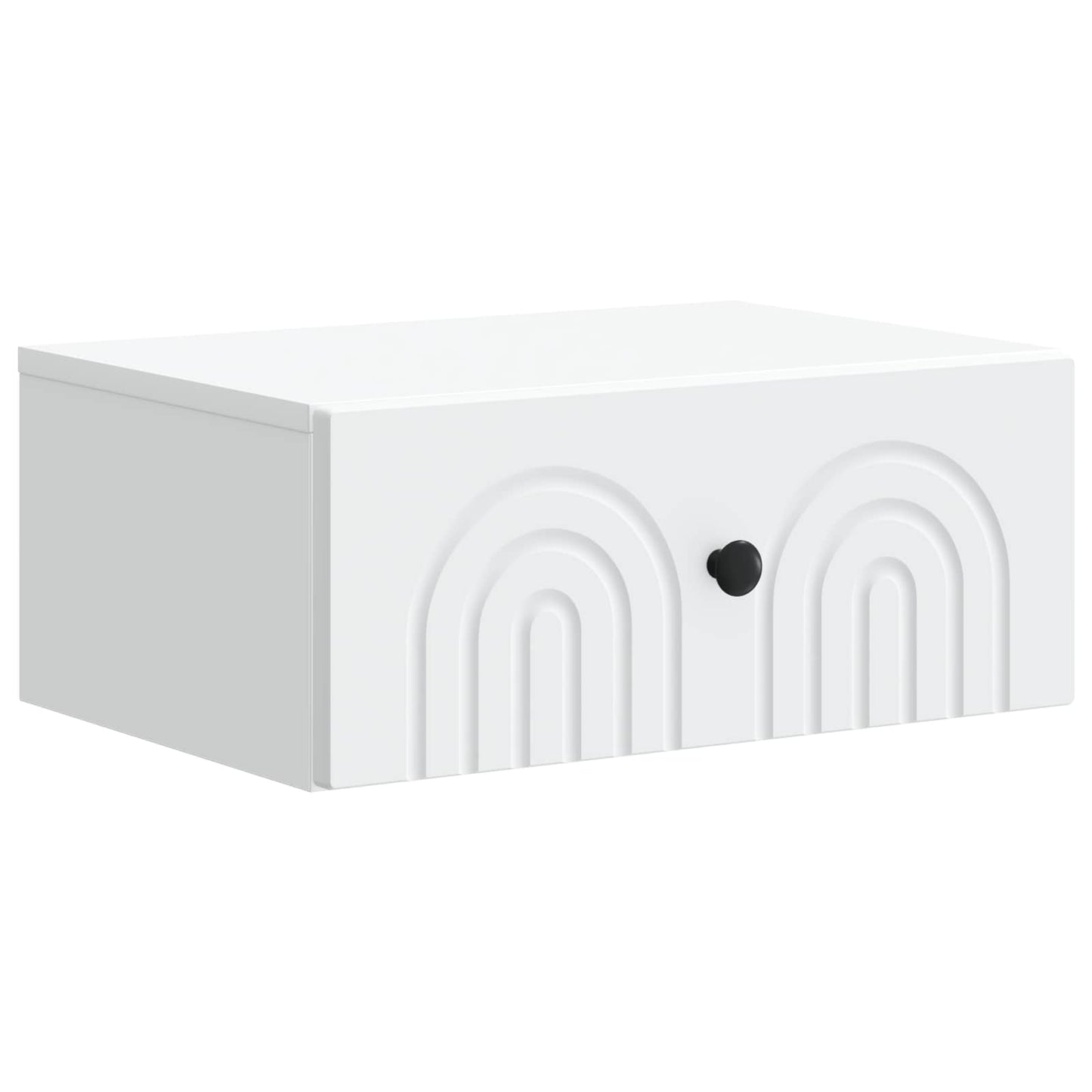 Väggmonterat Sängbord med låda 2 pcs Vit 49 x 34,5 x 20 cm
