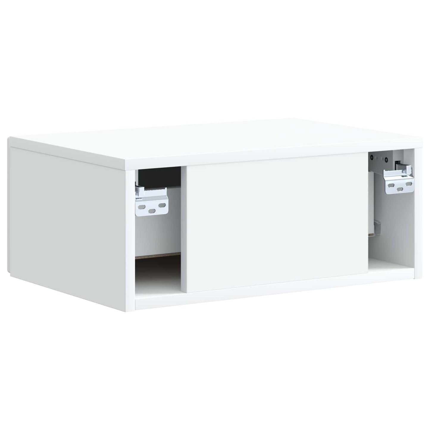 Väggmonterat Sängbord med låda 2 pcs Vit 49 x 34,5 x 20 cm