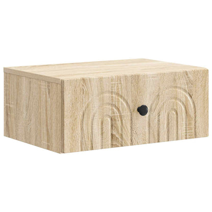Väggmonterat Sängbord 2 pcs Sonoma-ek 49 x 34,5 x 20 cm
