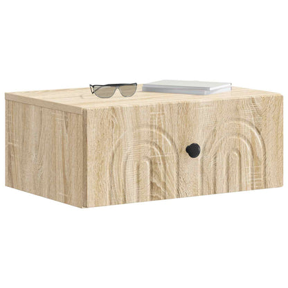 Väggmonterat Sängbord 2 pcs Sonoma-ek 49 x 34,5 x 20 cm