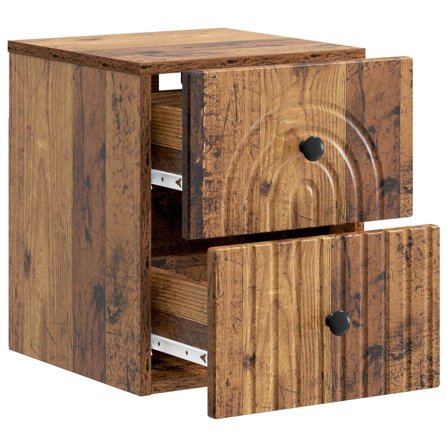 Väggmonterat Sängbord 2 pcs Gammalt trä 33 x 34,5 x 40 cm