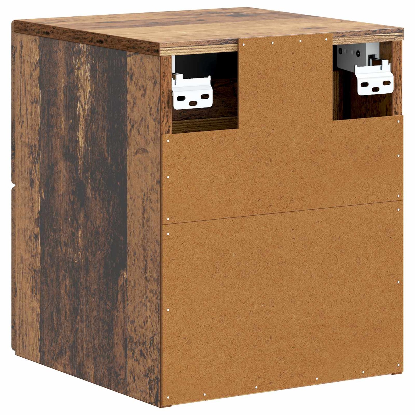 Väggmonterat Sängbord 2 pcs Gammalt trä 33 x 34,5 x 40 cm