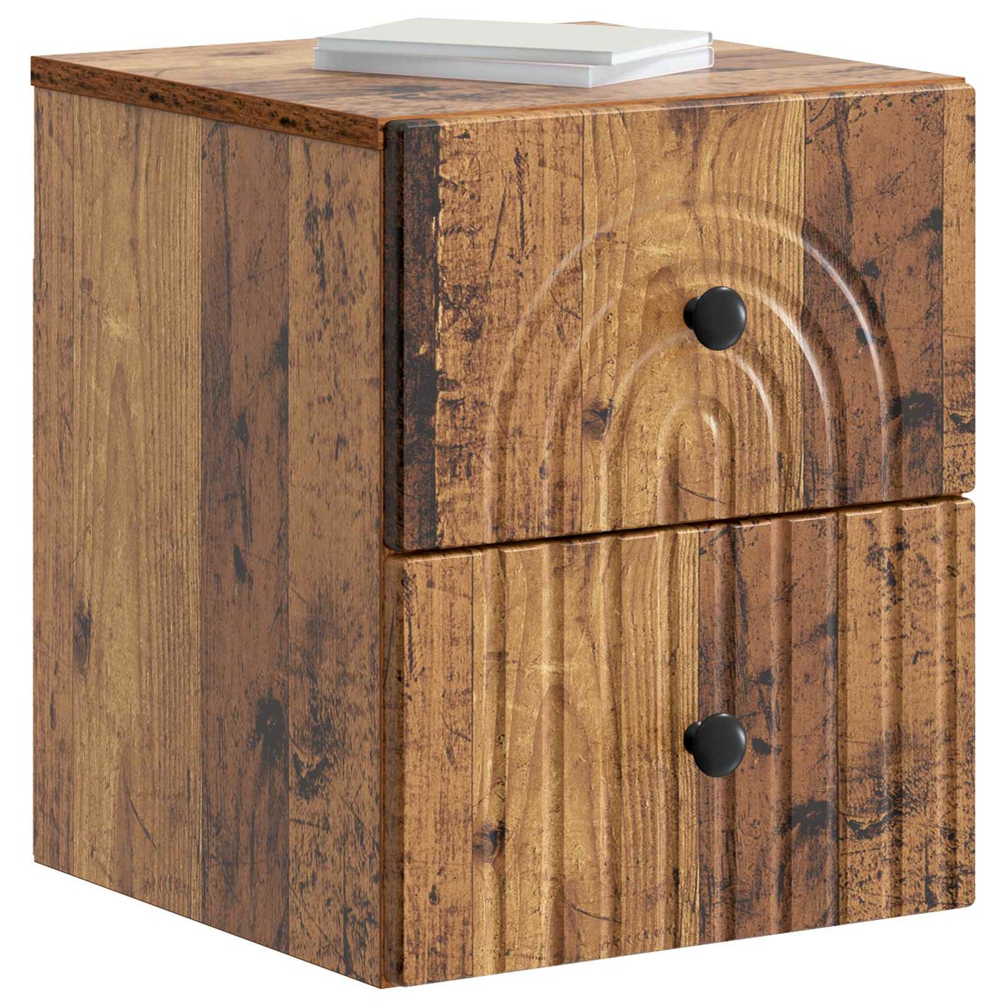 Väggmonterat Sängbord 2 pcs Gammalt trä 33 x 34,5 x 40 cm