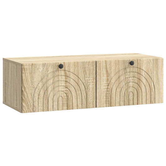 Väggmonterad TV-bänk Sonoma-ek 98 x 41 x 30 cm Konstruerat trä