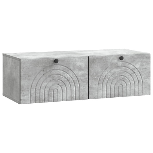 Väggmonterad TV-bänk Betonggrå 99 x 41 x 30 cm Konstruerat trä