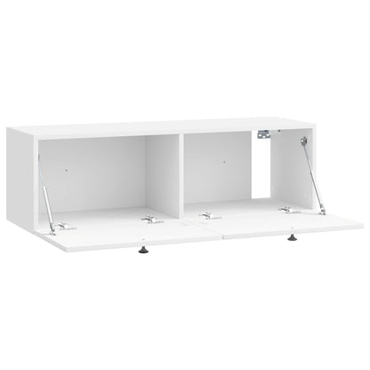 Väggmonterad TV-bänk Väggmonterad Vit högglans 98 x 31 x 30 cm
