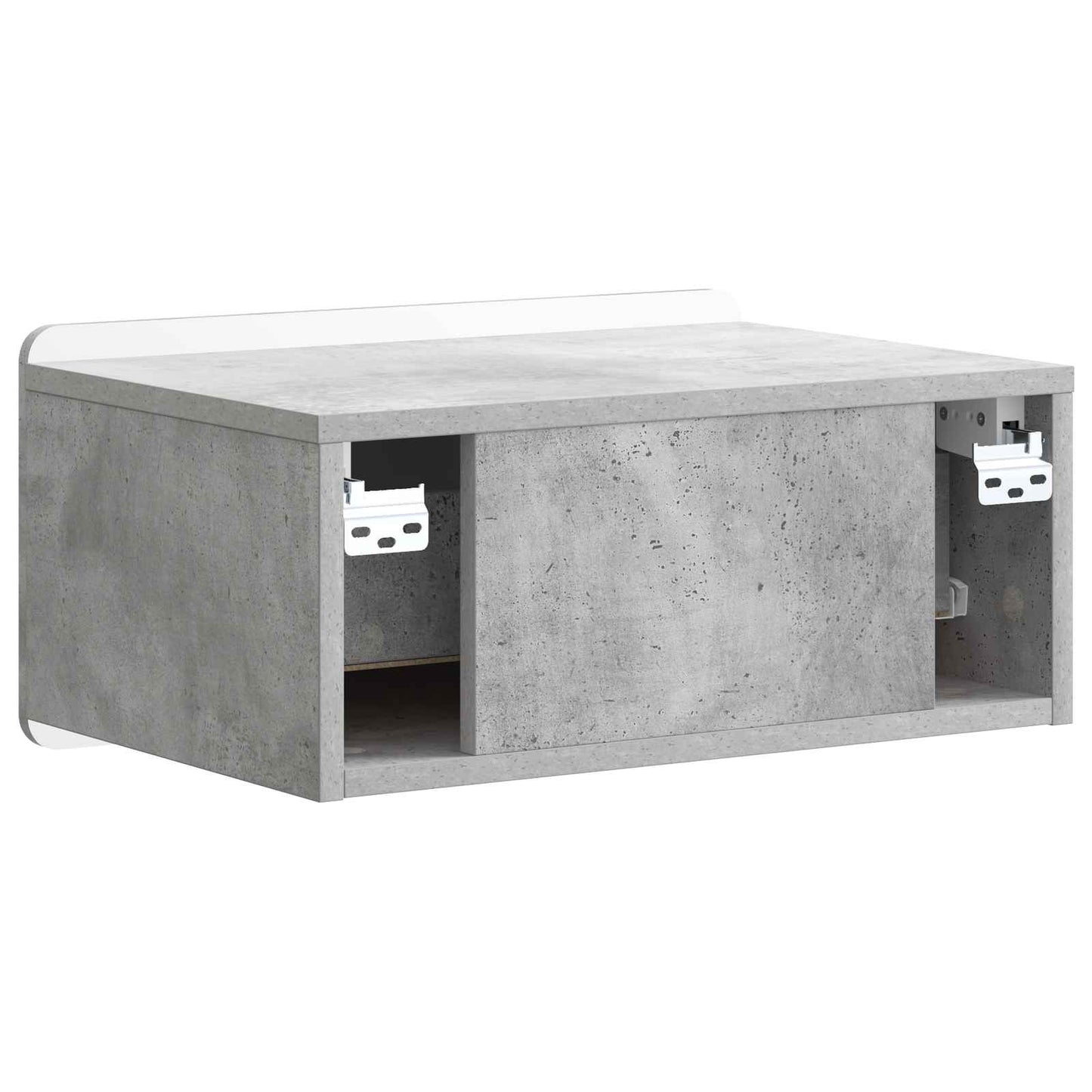 Väggmonterat Sängbord 2 pcs Betonggrå 49 x 34,5 x 24 cm