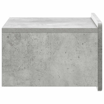 Väggmonterat Sängbord 2 pcs Betonggrå 49 x 34,5 x 24 cm