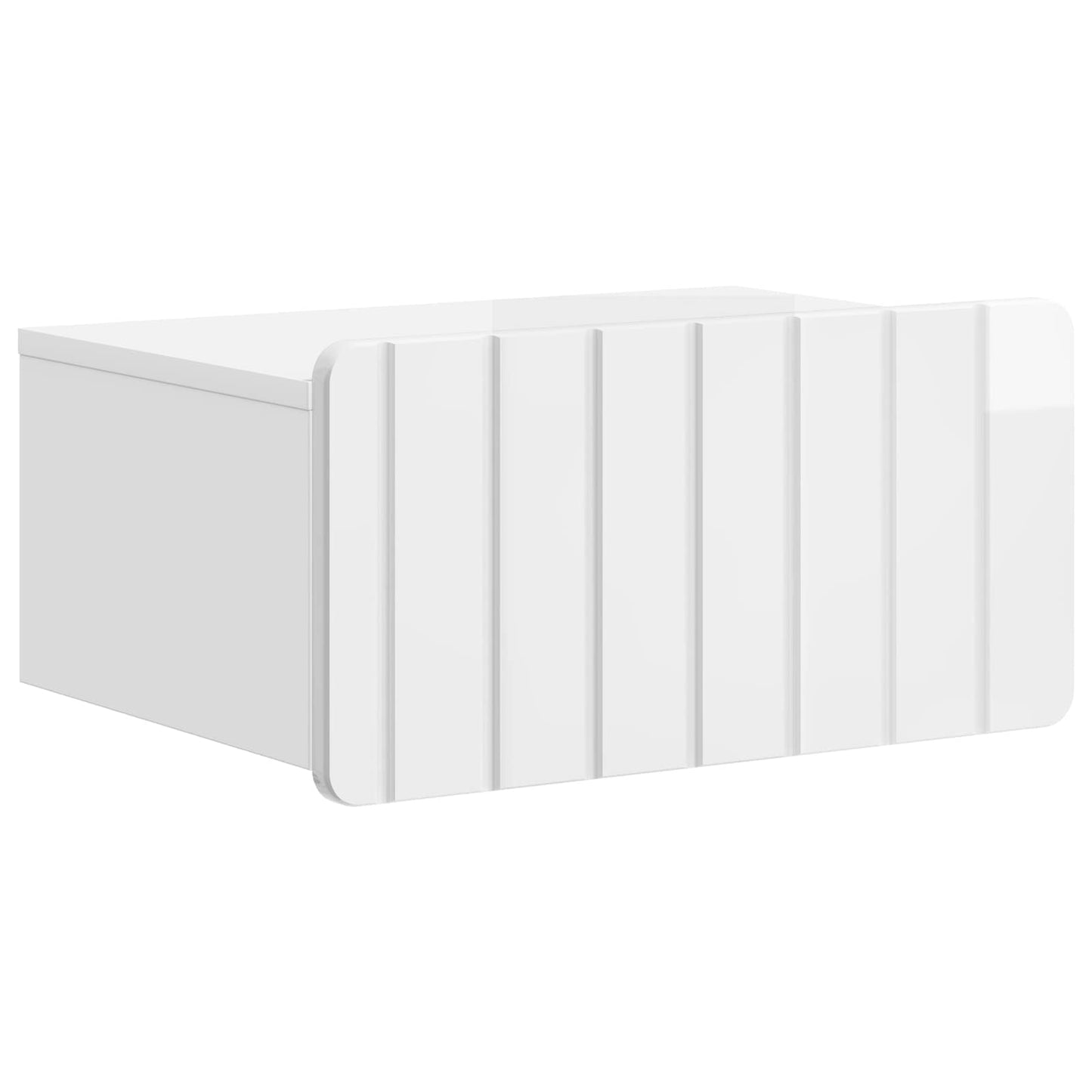 Väggmonterat Sängbord 2 pcs Vit högglans 49 x 34,5 x 24 cm