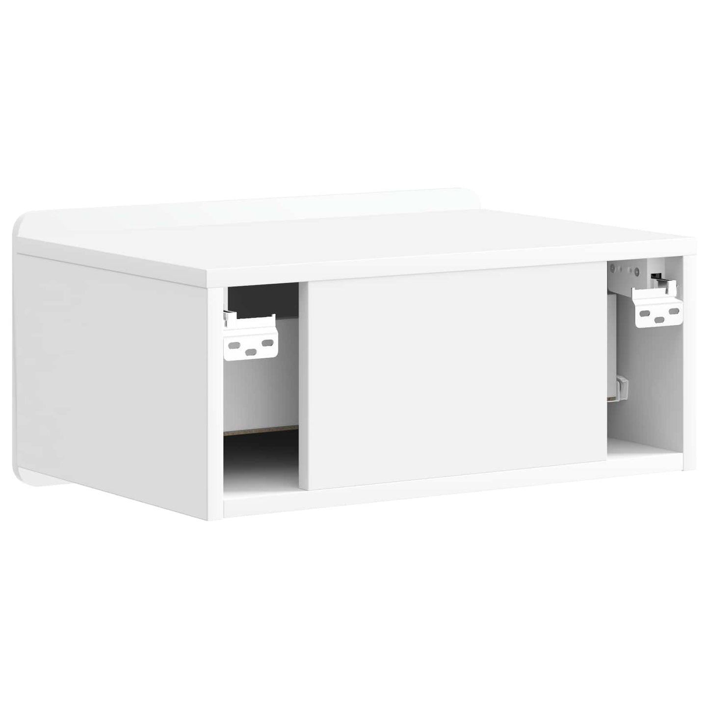 Väggmonterat Sängbord 2 pcs Vit högglans 49 x 34,5 x 24 cm