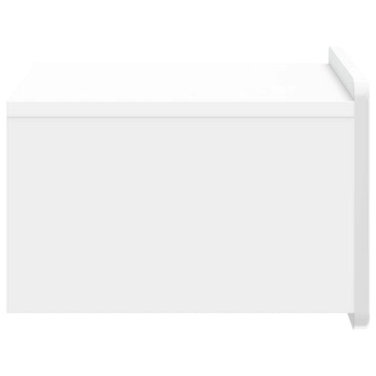 Väggmonterat Sängbord 2 pcs Vit högglans 49 x 34,5 x 24 cm