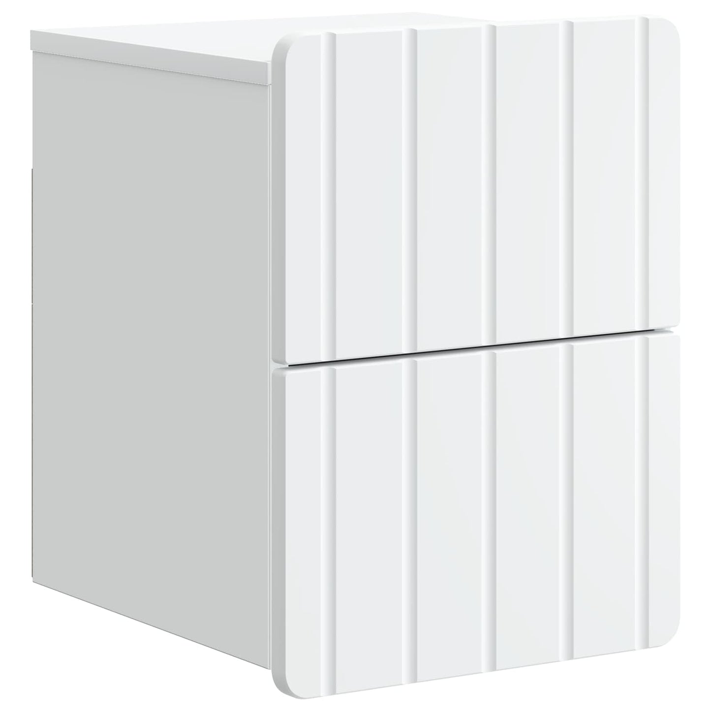 Väggmonterat Sängbord med låda 2 pcs Vit 33 x 34,5 x 43 cm