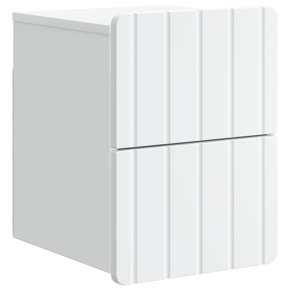 Väggmonterat Sängbord med låda 2 pcs Vit 33 x 34,5 x 43 cm