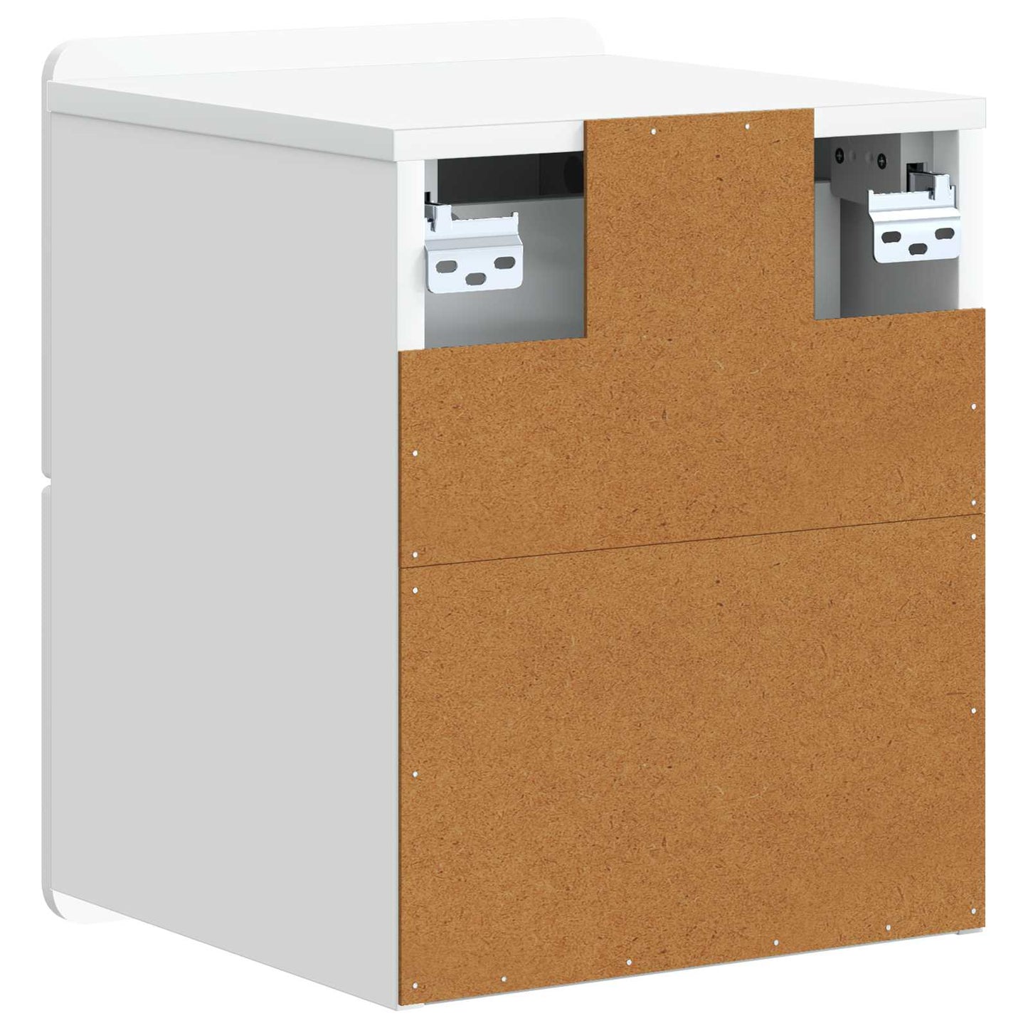 Väggmonterat Sängbord med låda 2 pcs Vit 33 x 34,5 x 43 cm