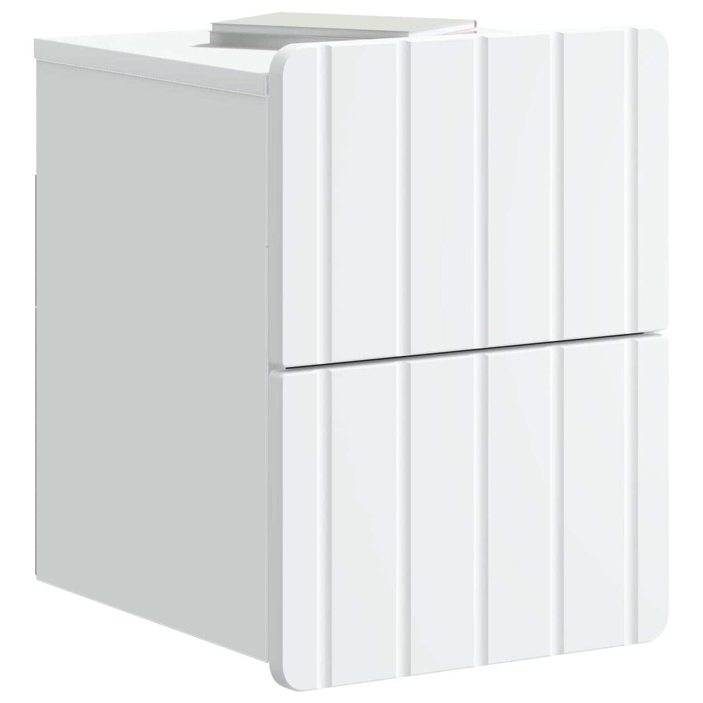 Väggmonterat Sängbord med låda 2 pcs Vit 33 x 34,5 x 43 cm