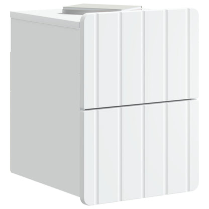 Väggmonterat Sängbord med låda 2 pcs Vit 33 x 34,5 x 43 cm