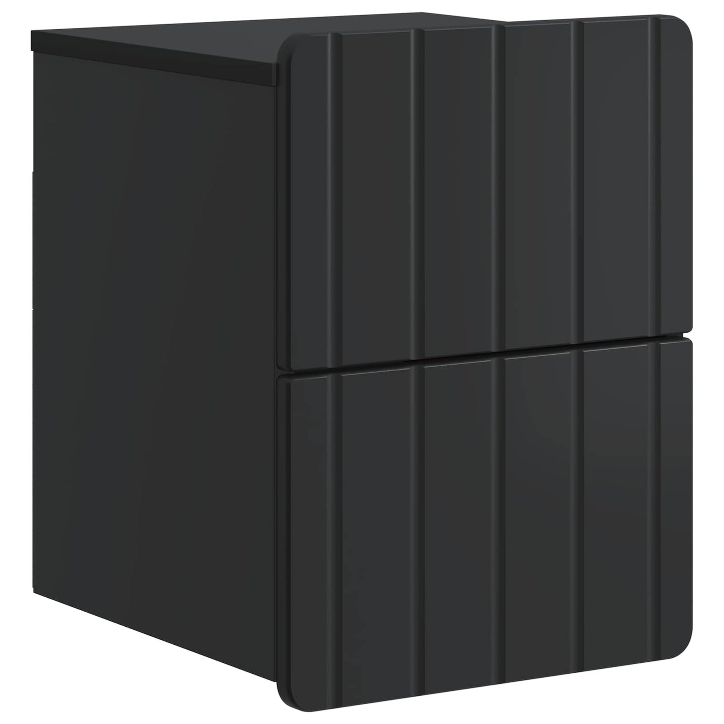 Väggmonterat Sängbord med låda 2 pcs Svart 33 x 34,5 x 43 cm