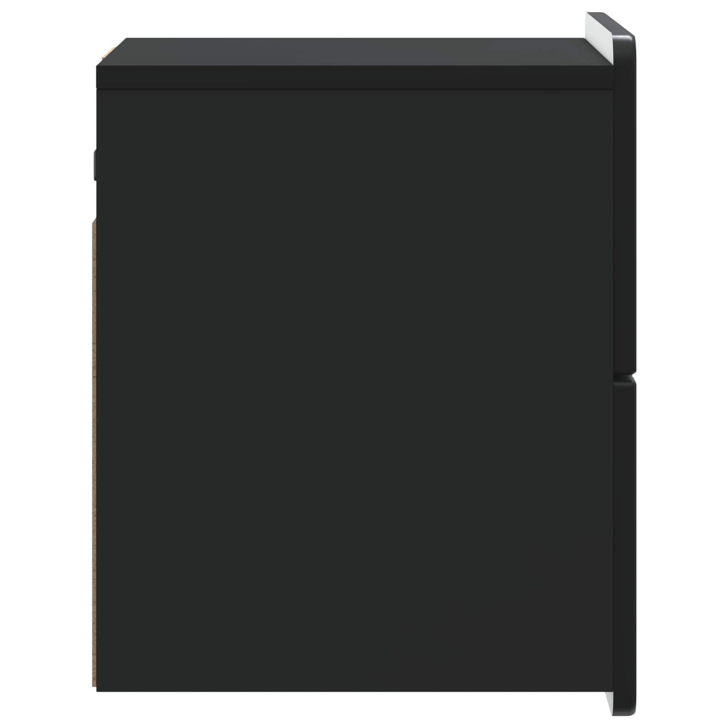 Väggmonterat Sängbord med låda 2 pcs Svart 33 x 34,5 x 43 cm