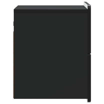 Väggmonterat Sängbord med låda 2 pcs Svart 33 x 34,5 x 43 cm